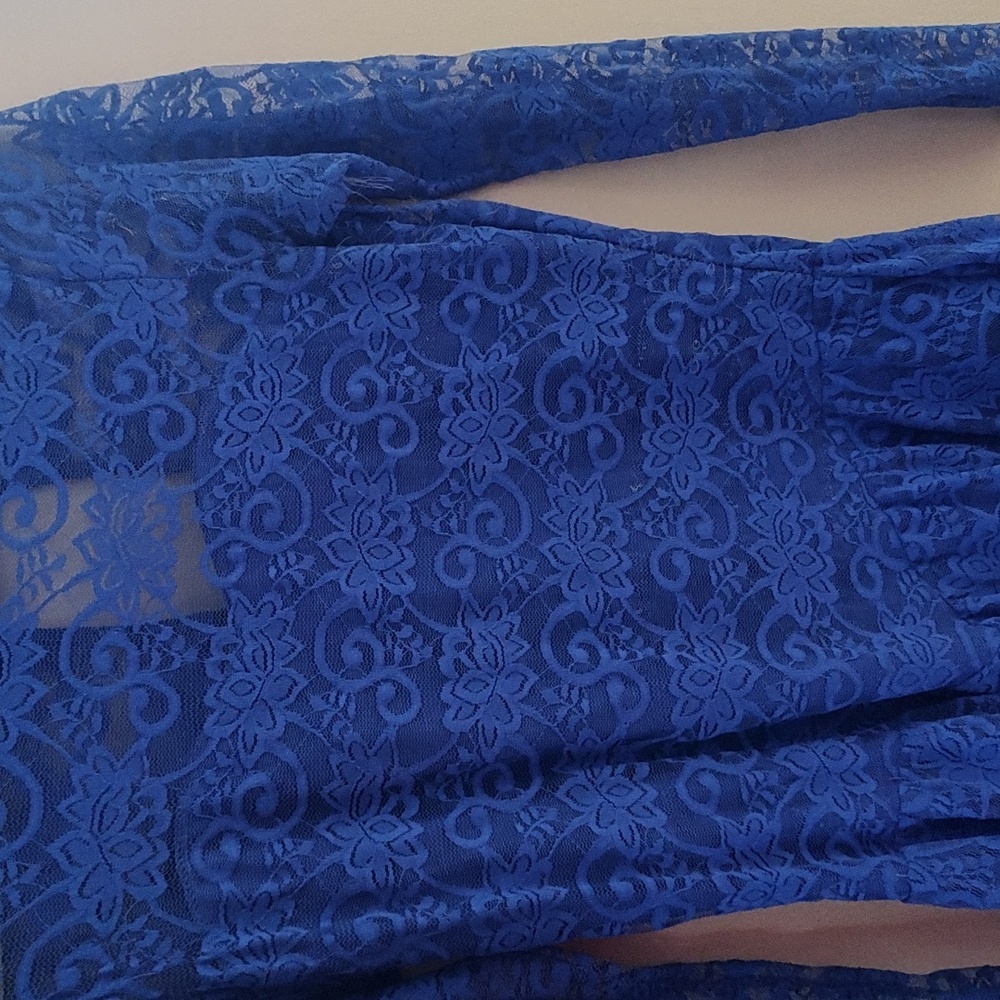 Royal Blue Lace Skating Dress